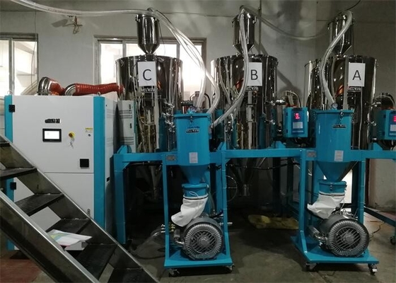 18KW ऑटो हीड्रोस्कोपिक प्लास्टिक हॉपर ड्रायर OHD-750-O SUS सरफेस के साथ