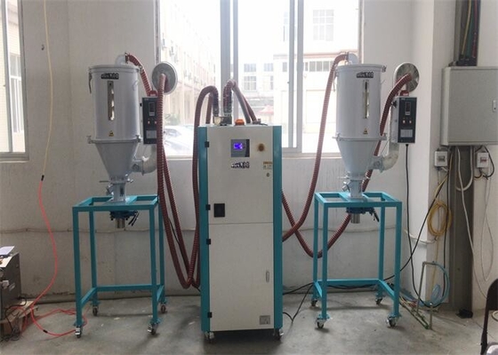 बड़े पैमाने पर उत्पादन के लिए प्लास्टिक Dehumidifying Hopper ड्रायर सूखी सिलो ग्रे रंग