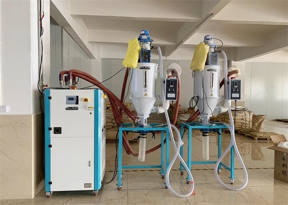 माइक्रो कंप्यूटर नियंत्रण प्रणाली प्लास्टिक हॉपर ड्रायर 30-6000T इंजेक्शन के लिए 48KW