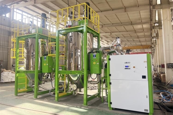 सुरक्षा इंटरलॉक और स्वचालित सफाई के साथ 200 - 1000 किग्रा पीईटी प्लास्टिक क्रिस्टलाइज़र ड्रायर