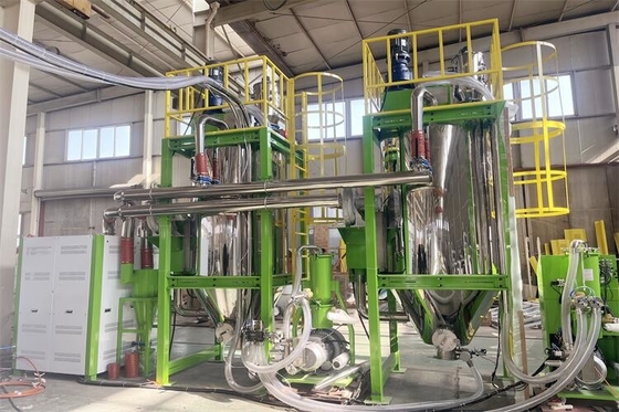सुरक्षा इंटरलॉक और स्वचालित सफाई के साथ 200 - 1000 किग्रा पीईटी प्लास्टिक क्रिस्टलाइज़र ड्रायर