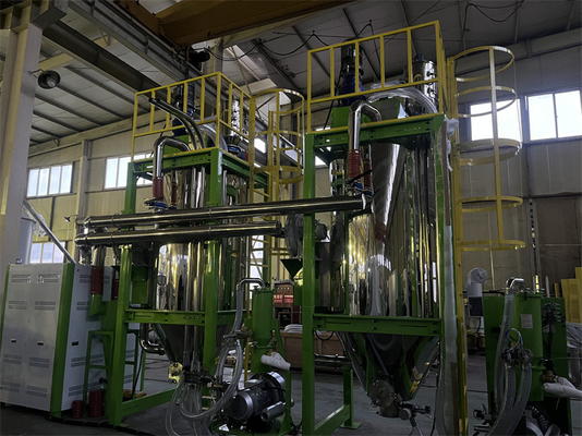 प्लास्टिक के दाने सूखने एसएस हवा सुखाने के लिए हॉपर क्षमता 40-16000L उच्च क्षमता